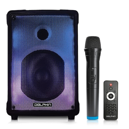 Dolphin Audio Portable 40-Watt-Continous-Power Bluetooth Speaker with Lights and Microphone KP-80